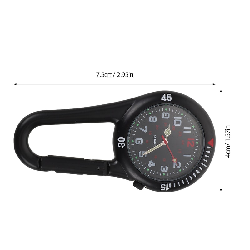 Outdoor Clip On Compass Watch Luminous Hiking Carabiner Survival Gear 3