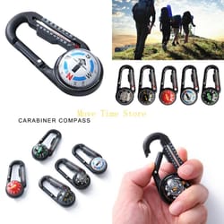 premium carabiner with compass & thermometer for outdoor adventure