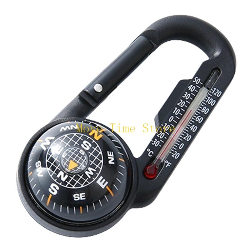 Premium Carabiner with Compass & Thermometer for Outdoor Adventure
