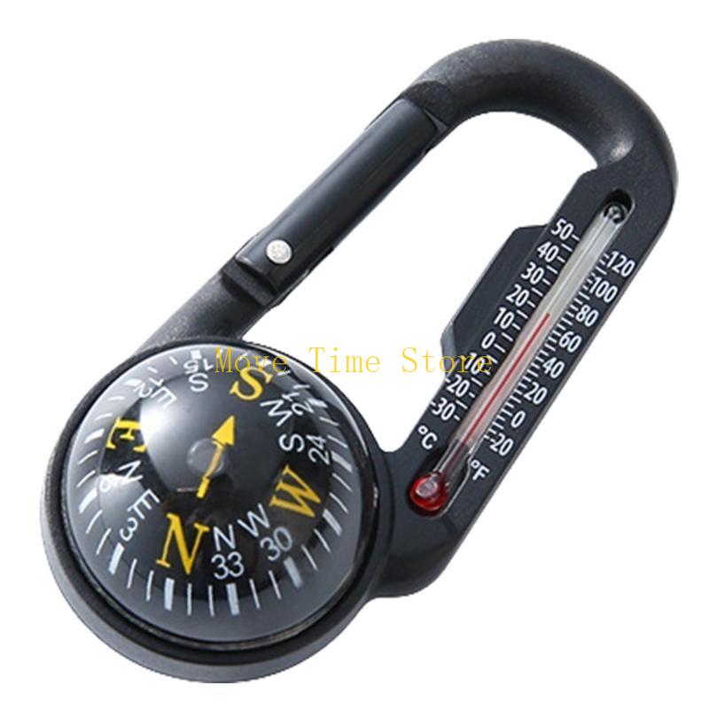 Premium Carabiner with Compass & Thermometer for Outdoor Adventure