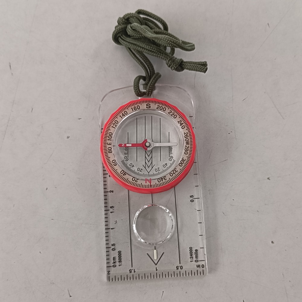 High-Precision Shockproof Waterproof Mountaineering Compass with Magnifier