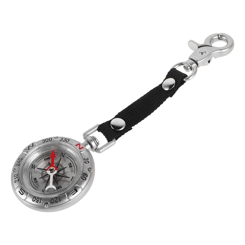 Durable Mini Compass Keychain for Hiking Camping Navigation Tool