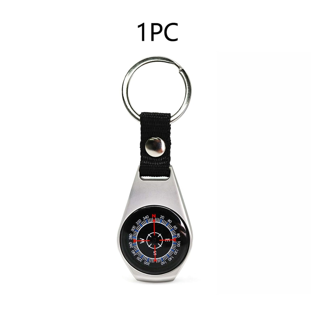 Military Grade Zinc Alloy Compass Waterproof Shockproof Keychain For Outdoor Navigation Hiking Ca 5