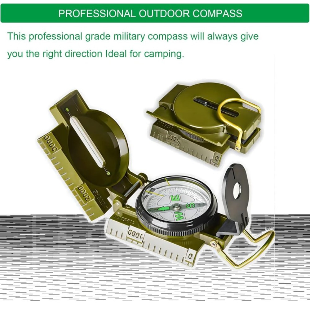 Waterproof Multifunctional Compass Portable Ranging And Magnifying Compass For Outdoor Adventures 2