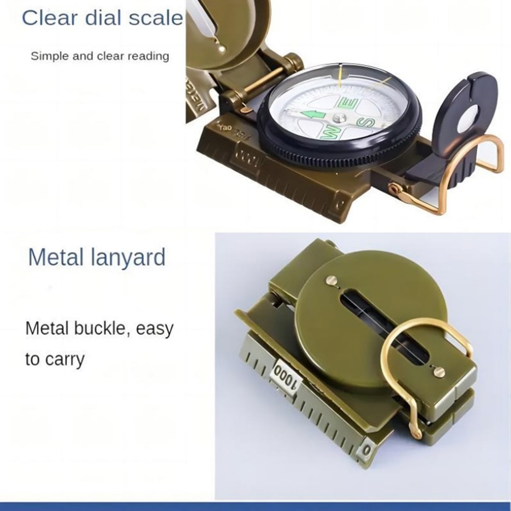 Waterproof Multifunctional Compass Portable Ranging And Magnifying Compass For Outdoor Adventures 5