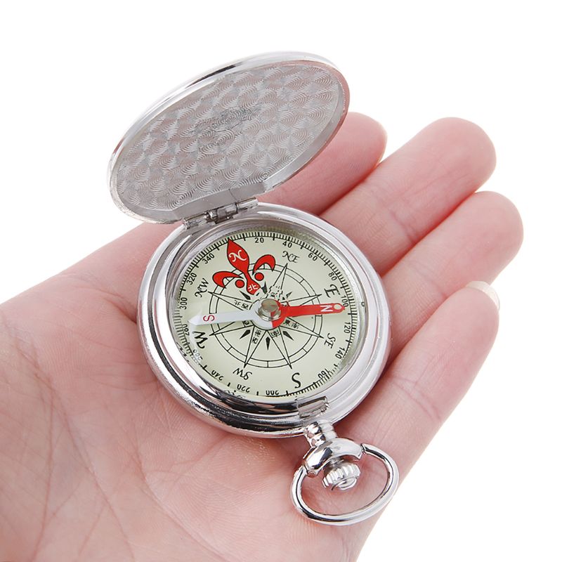 Portable Hiking Navigation Compass Keychain Luminous Flip Compass For Car Outdoor Adventures 5