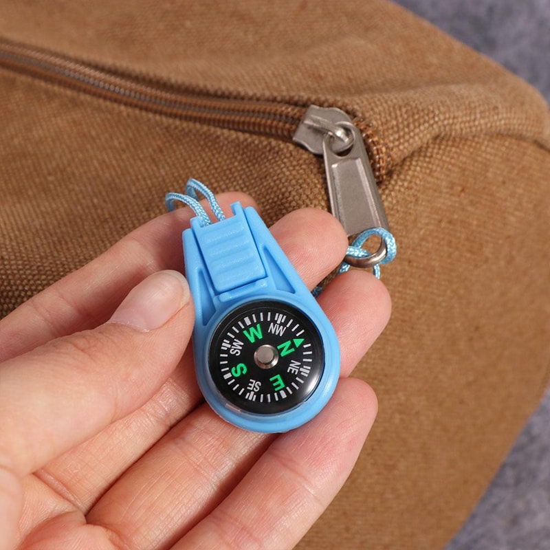 All Terrain Navigator Waterproof Mini Survival Compass with Quick Hook Lanyard