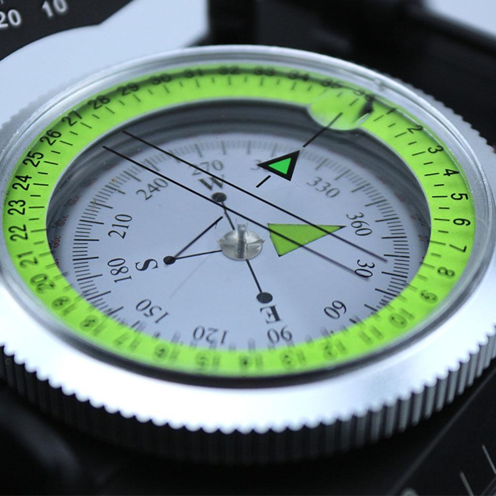 Durable Multi-Purpose Lensatic Sighting Compass for Hiking & Marine Navigation