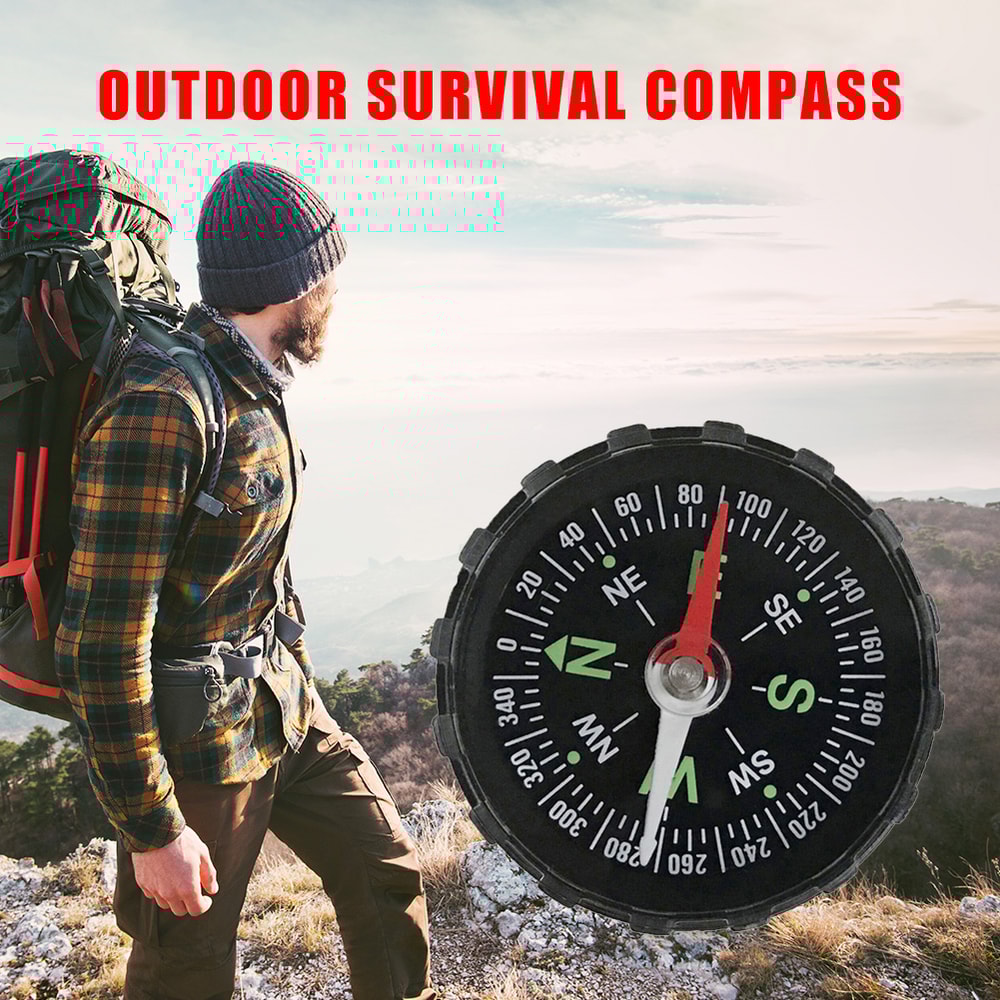 Handheld Mini Compass for Outdoor Adventures Compact Hiking & Camping Survival Navigation Tool
