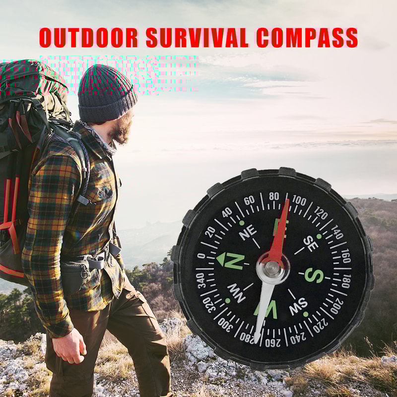 Handheld Mini Compass for Outdoor Adventures Compact Hiking & Camping Survival Navigation Tool