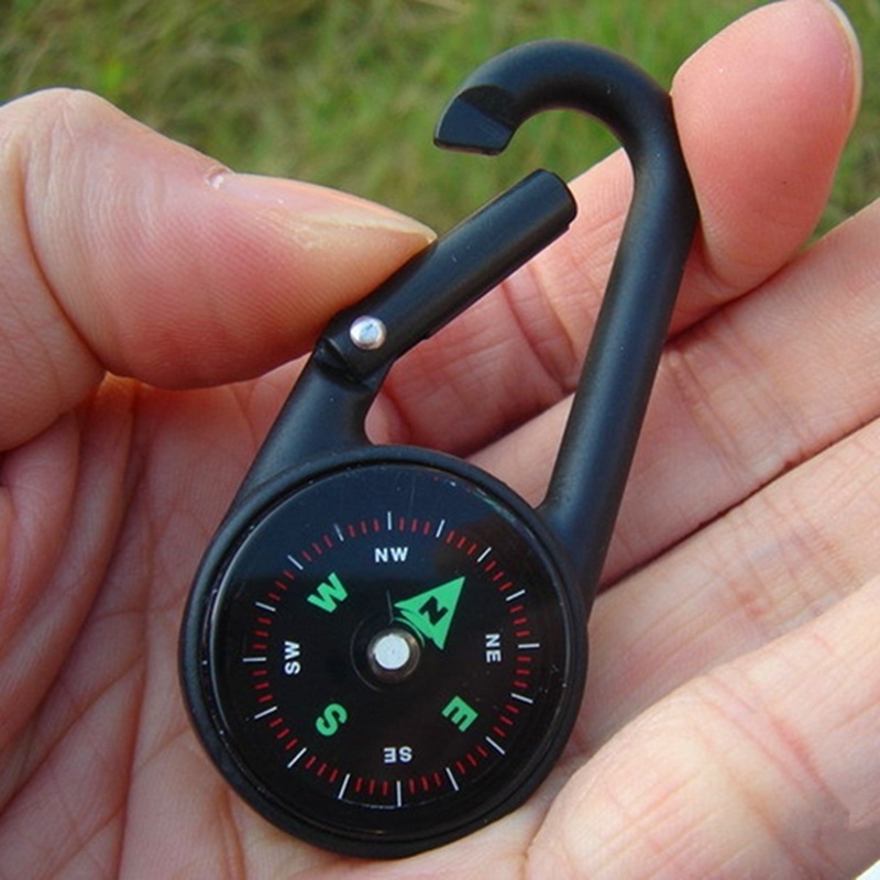 Multifunctional Smart Hiking Keychain with Compass & Thermometer