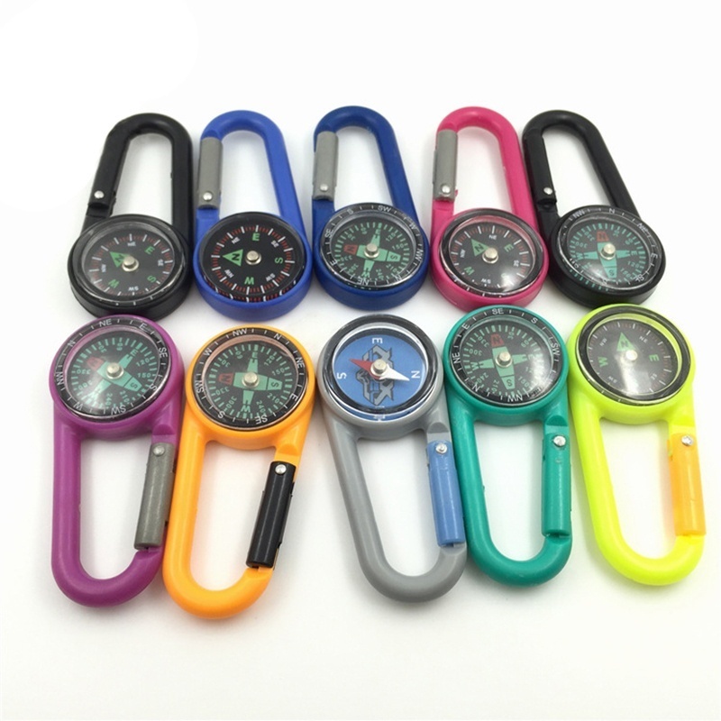 Multifunctional Smart Hiking Keychain with Compass & Thermometer