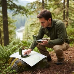 tactical survival compass with luminous metal sight professional outdoor hiking & climbing tool