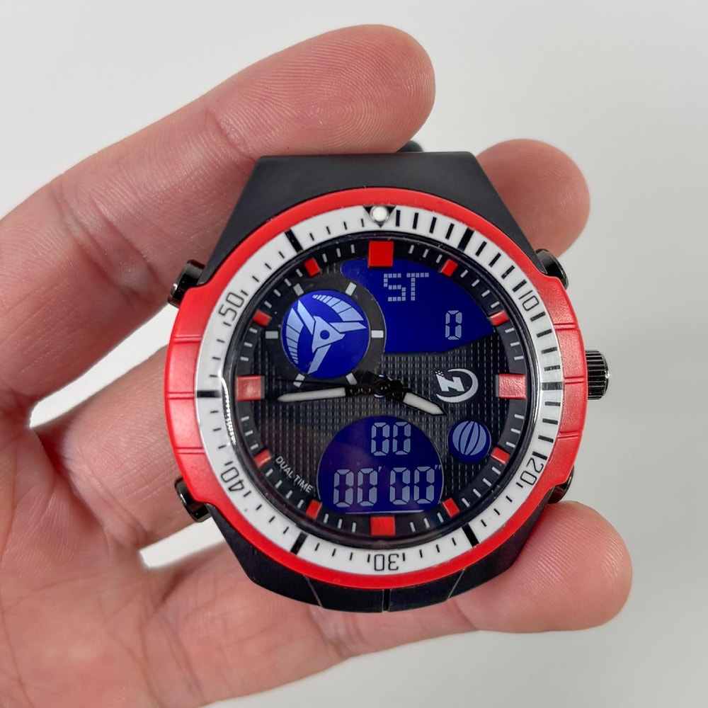 Outdoor Hiking Watch with Compass & Carabiner Survival Sports Pocket Watch for Camping, Hiking, and Backpacking