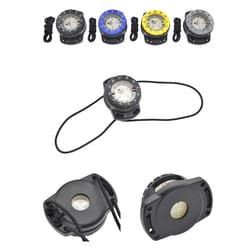 waterproof outdoor camping compass watch with luminous dial and adjustable band