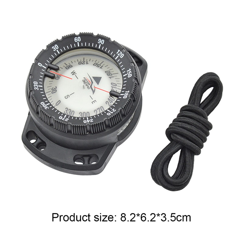 Waterproof Outdoor Camping Compass Watch with Luminous Dial and Adjustable Band