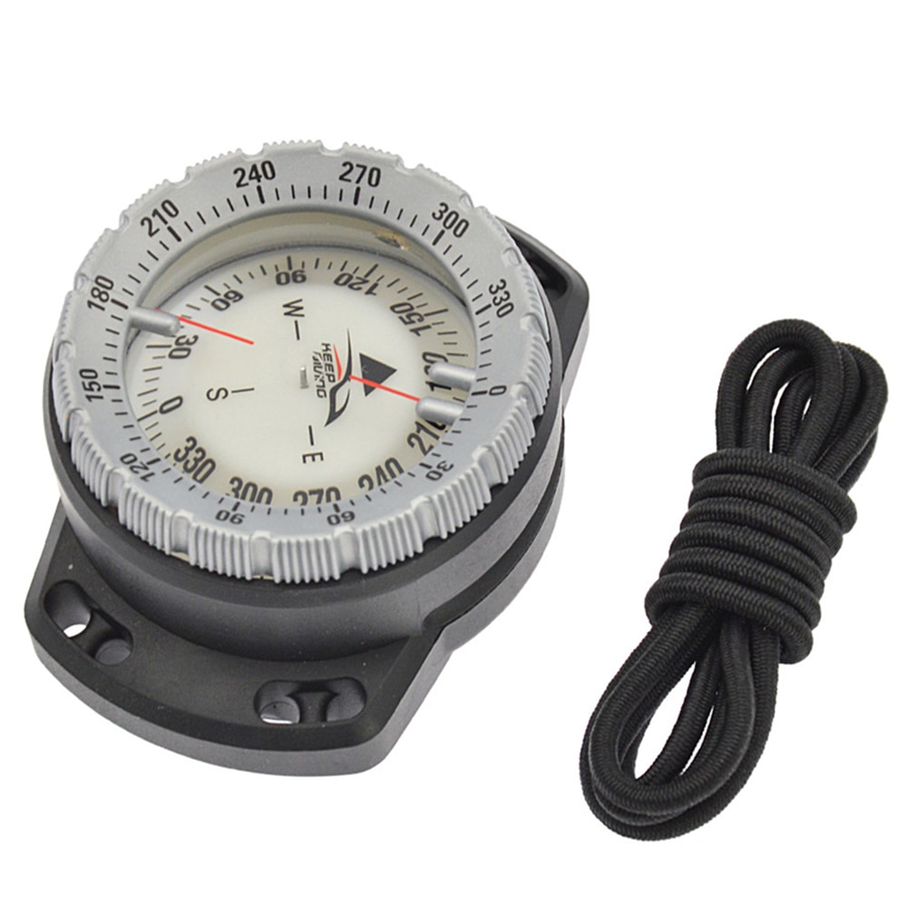 Waterproof Outdoor Camping Compass Watch with Luminous Dial and Adjustable Band