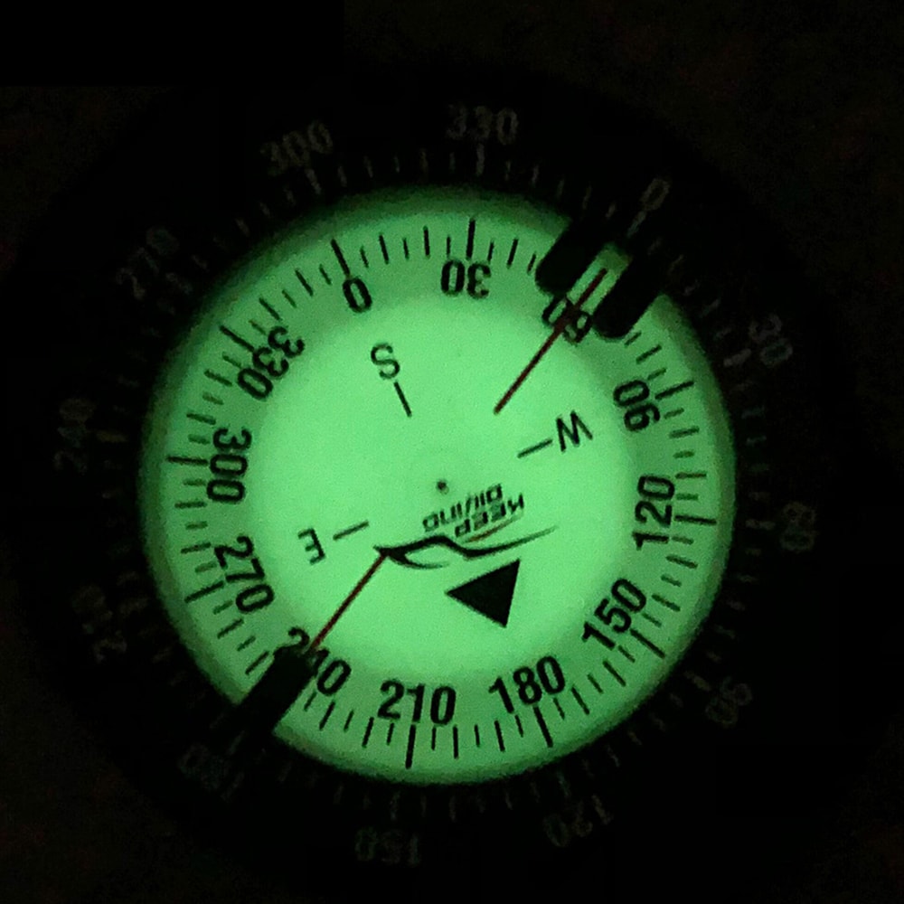 Waterproof Outdoor Camping Compass Watch with Luminous Dial and Adjustable Band
