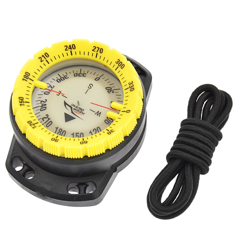 Waterproof Outdoor Camping Compass Watch with Luminous Dial and Adjustable Band