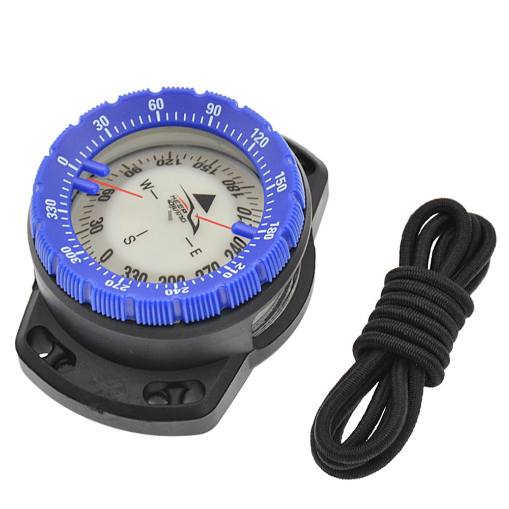 Waterproof Outdoor Camping Compass Watch with Luminous Dial and Adjustable Band