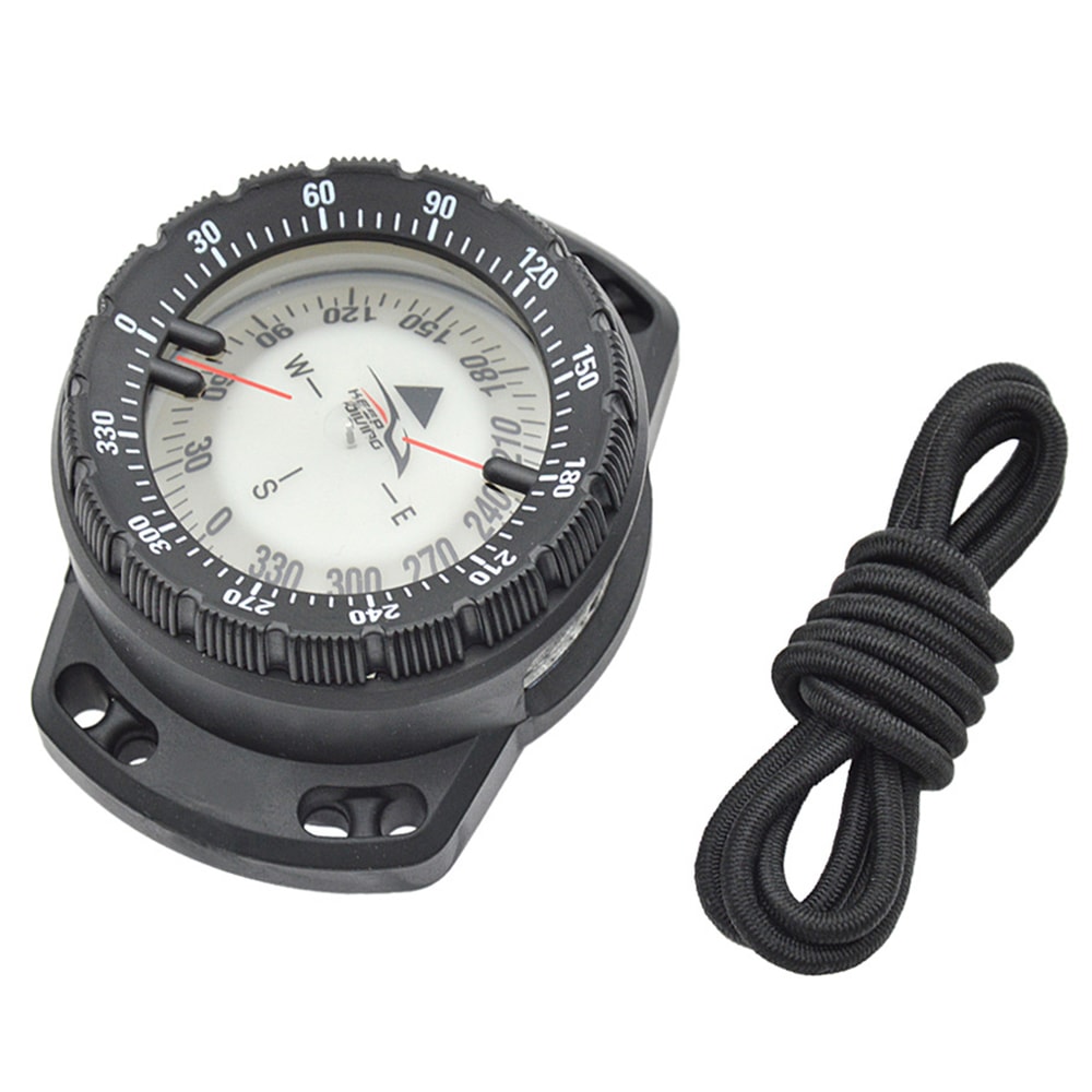 Waterproof Outdoor Camping Compass Watch with Luminous Dial and Adjustable Band