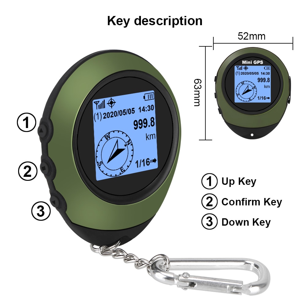 High-Precision Handheld GPS Compass Navigator for Hiking & Outdoor Travel