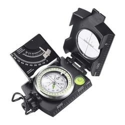 multifunctional waterproof military compass with inclinometer - impact-resistant navigation tool for hiking and camping