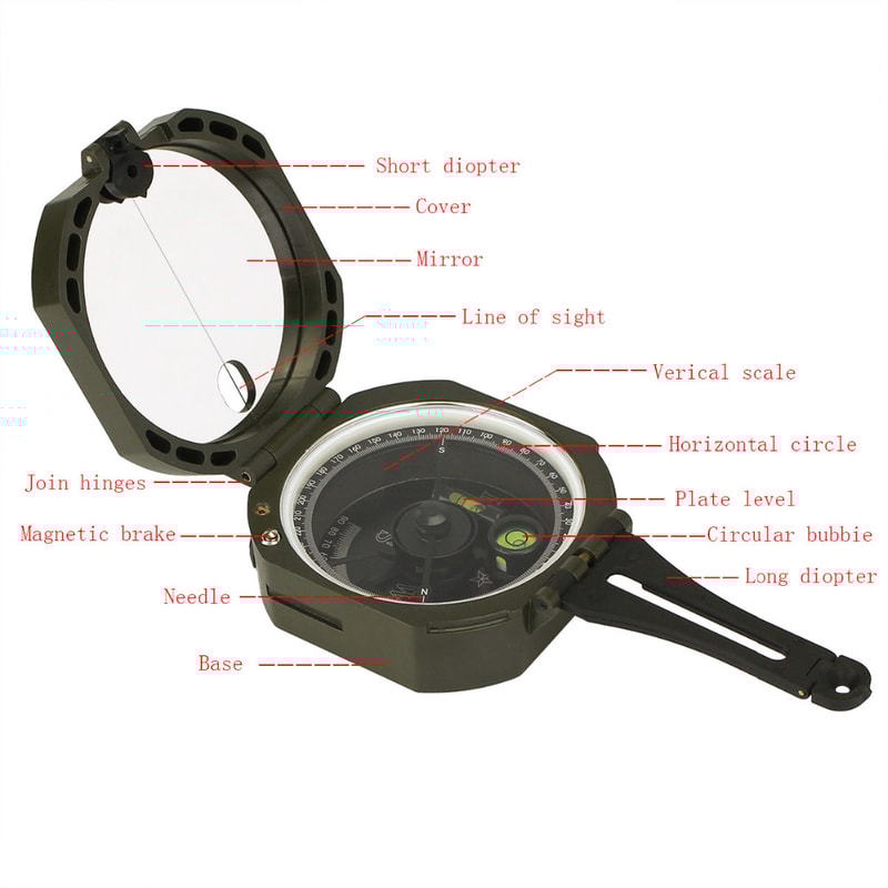 Professional Military Compass Outdoor Survival Pocket Compass For Camping Hiking 1