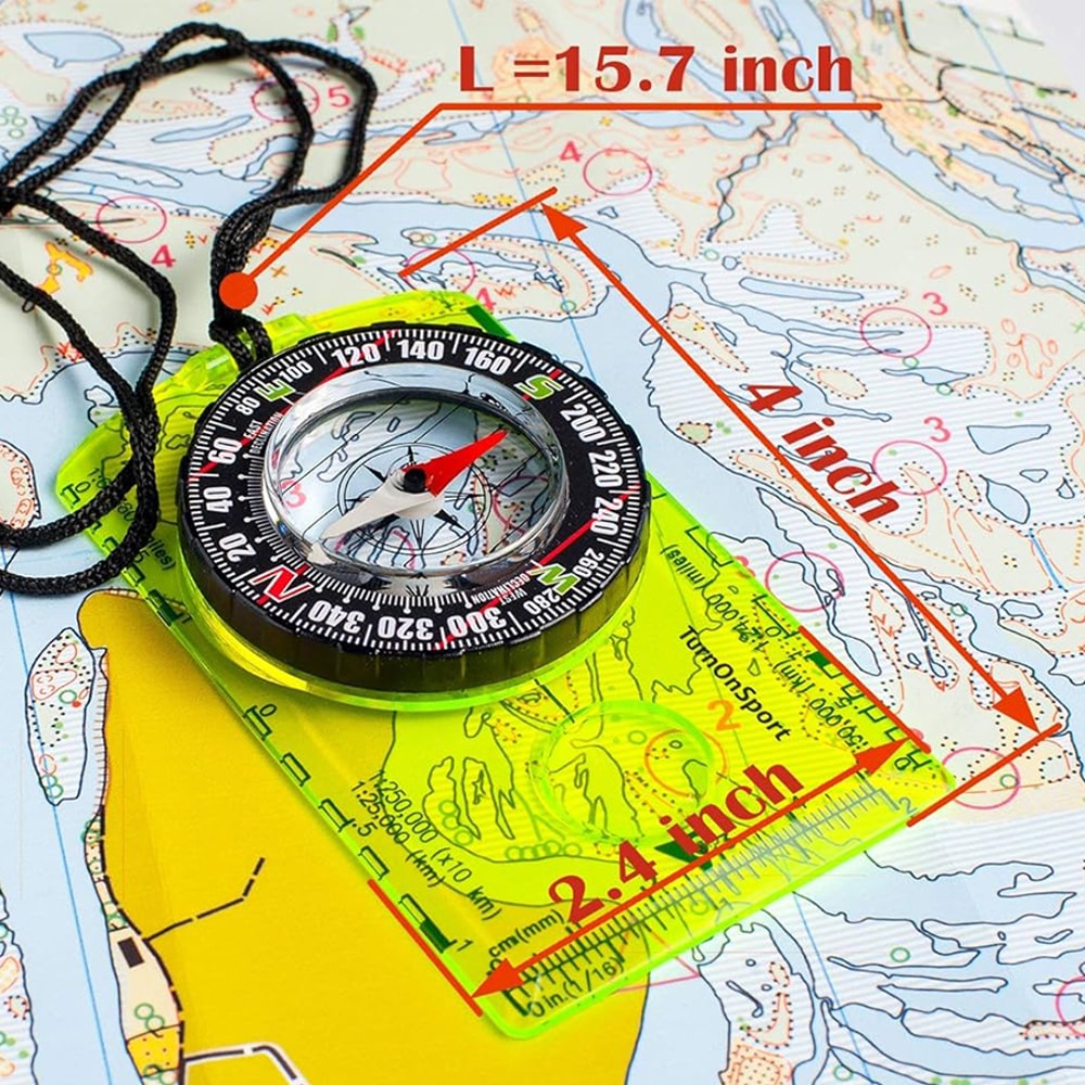Professional Waterproof Camping Compass - Hiking Backpack Essential, Survival Gift for Outdoor Navigation & Map Reading