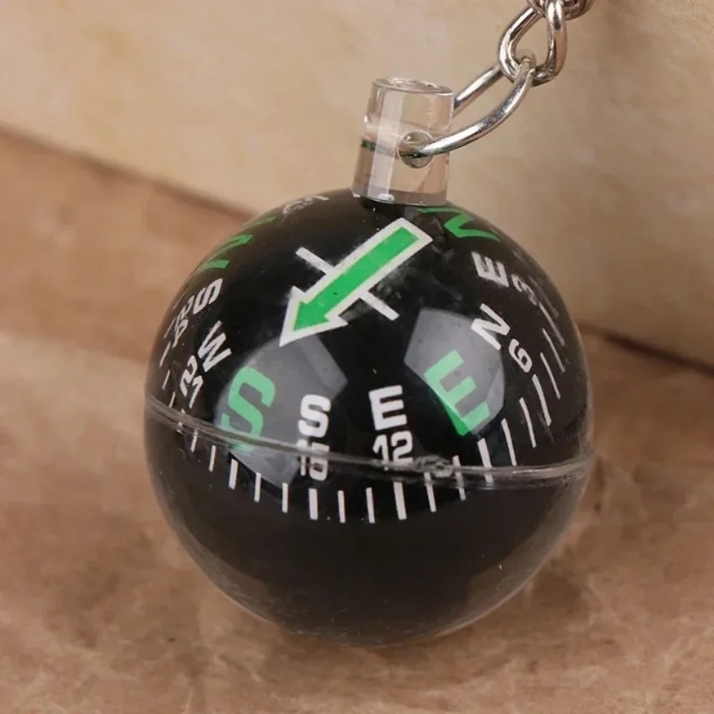 Compact Emergency Survival Compass Keychain for Outdoor Navigation Lightweight & Durable
