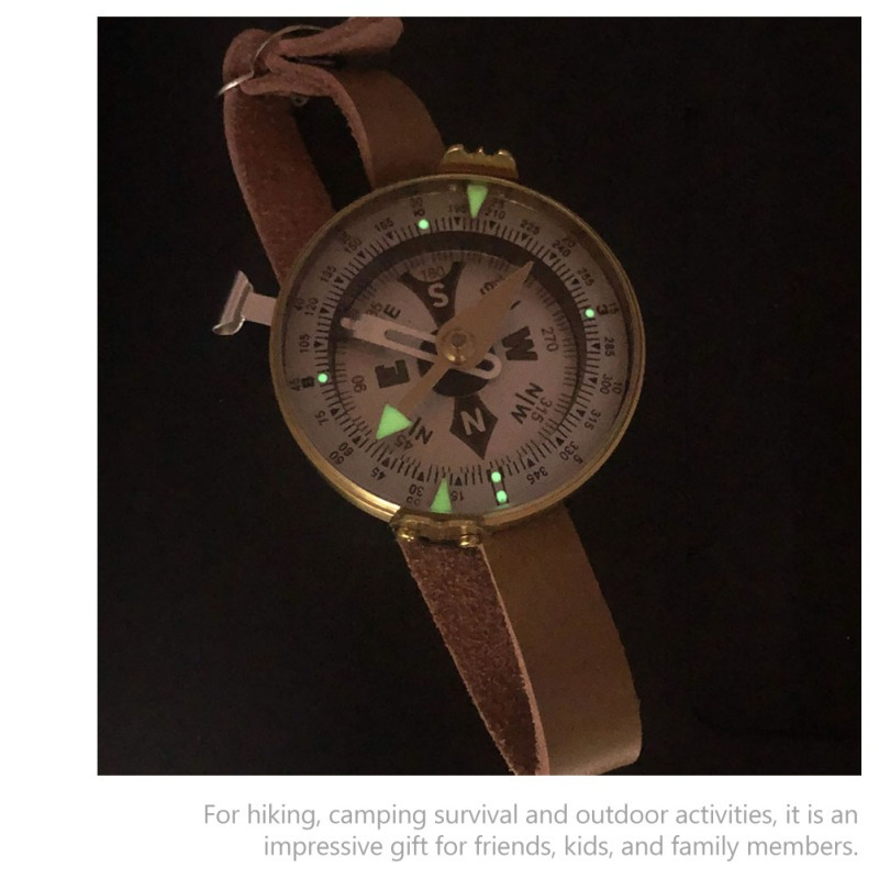 Vintage Russian Design Metal Compass Small Portable Survival Camping Equipment for Outdoor Adventures