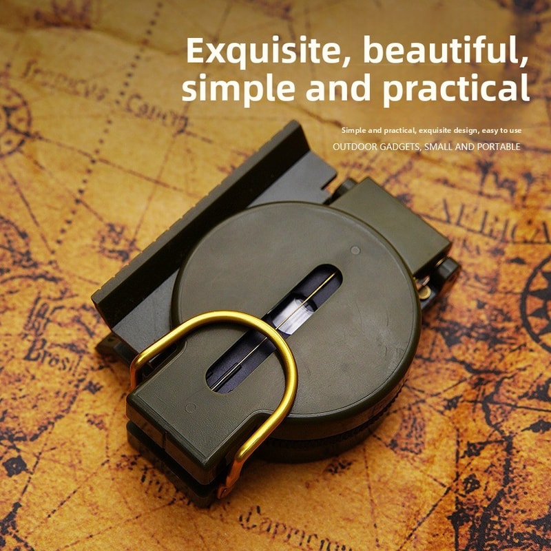 Tactical Survival Compass for Outdoor Navigation Luminous Waterproof Orienteering Compass for Hiking