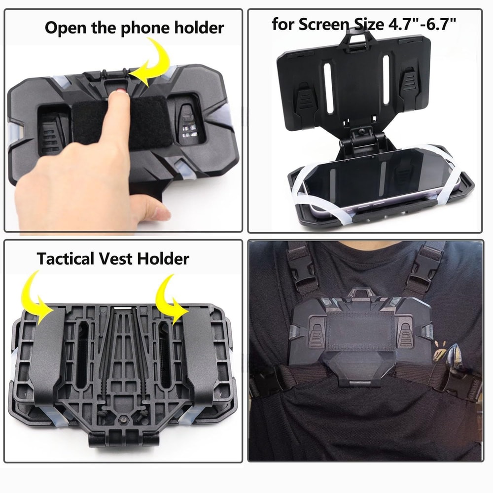 Tactical MOLLE Phone Holder & Foldable Navigation Board