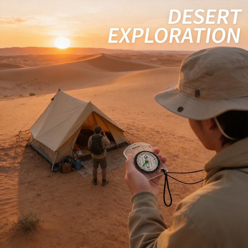 Mini Tactical Compass with Lanyard for Outdoor Survival and Hiking