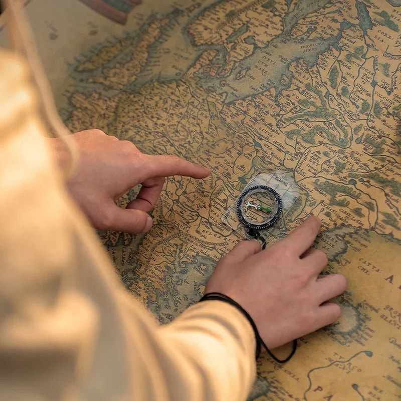 Mini Tactical Compass with Lanyard for Outdoor Survival and Hiking