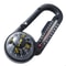 Multifunctional Survival Carabiner Keychain with Compass and Thermometer