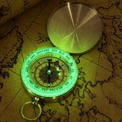 luminous copper survival compass essential tool for camping & hiking adventures