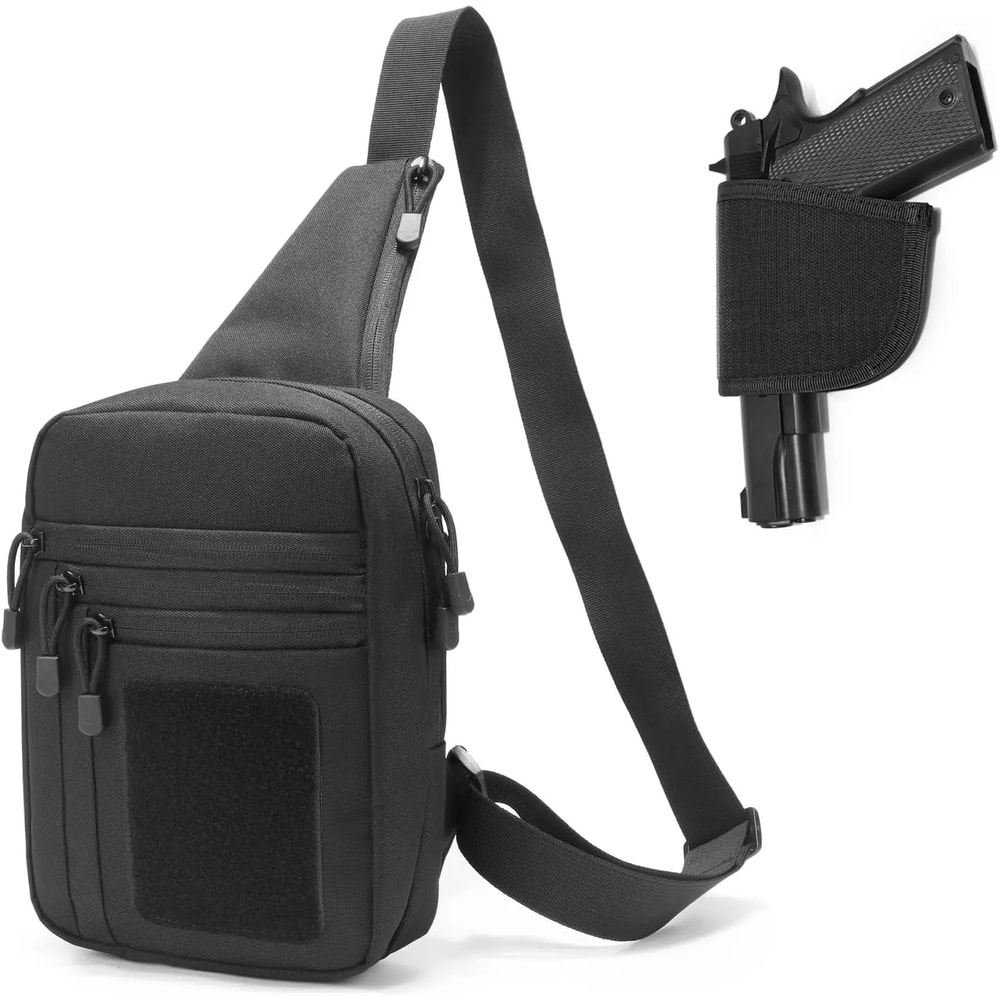 Tactical Concealed Carry Sling Bag Waterproof Chest Pack