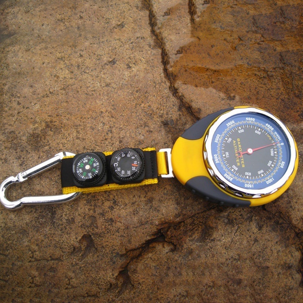 Handheld Altimeter & Barometer Waterproof Hiking Compass & Survival Tool