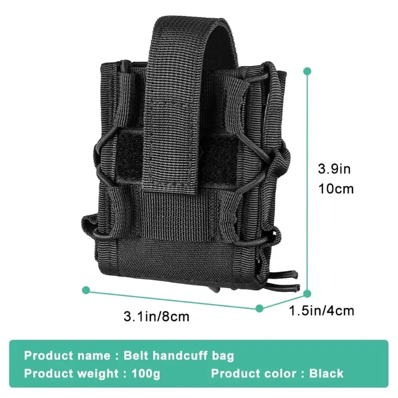Tactical Handcuff Pouch Quick Release Molle Case For Duty Belts Vests 2
