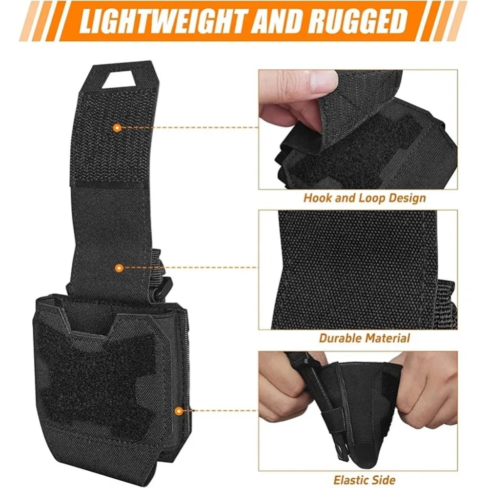 Tactical Handcuff Pouch Quick Release Molle Case For Duty Belts Vests 4