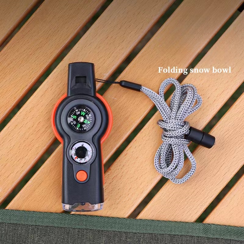 Emergency Survival Whistle with Compass and LED Light