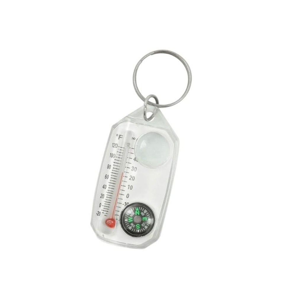 Portable Compass Thermometer Keychain – Mini Outdoor Survival Gear