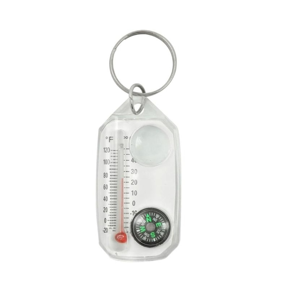 Portable Compass Thermometer Keychain – Mini Outdoor Survival Gear