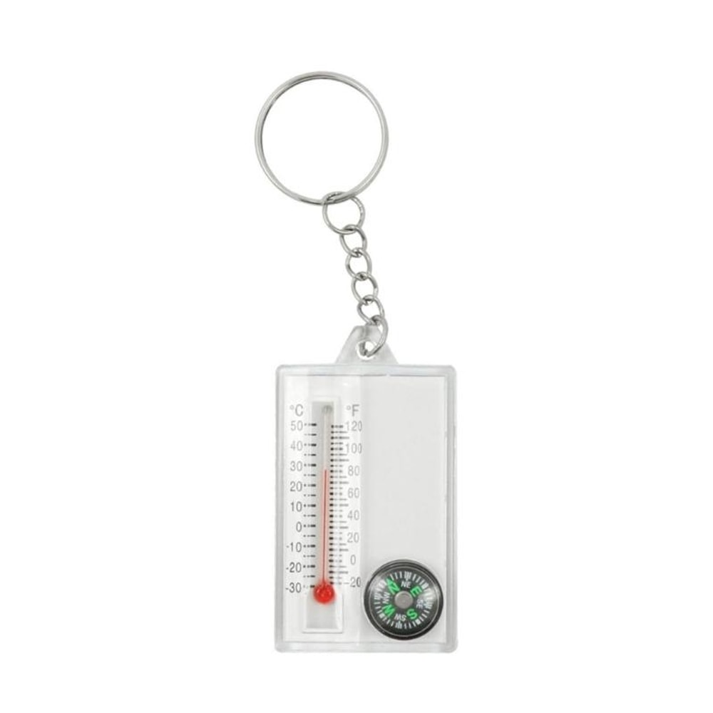 Portable Compass Thermometer Keychain – Mini Outdoor Survival Gear