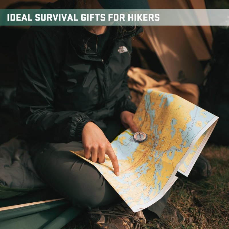 Navigation Map Ruler Reading Scouting Scale for Outdoor Orienteering Gear Essential Tool for Hunting, Survival