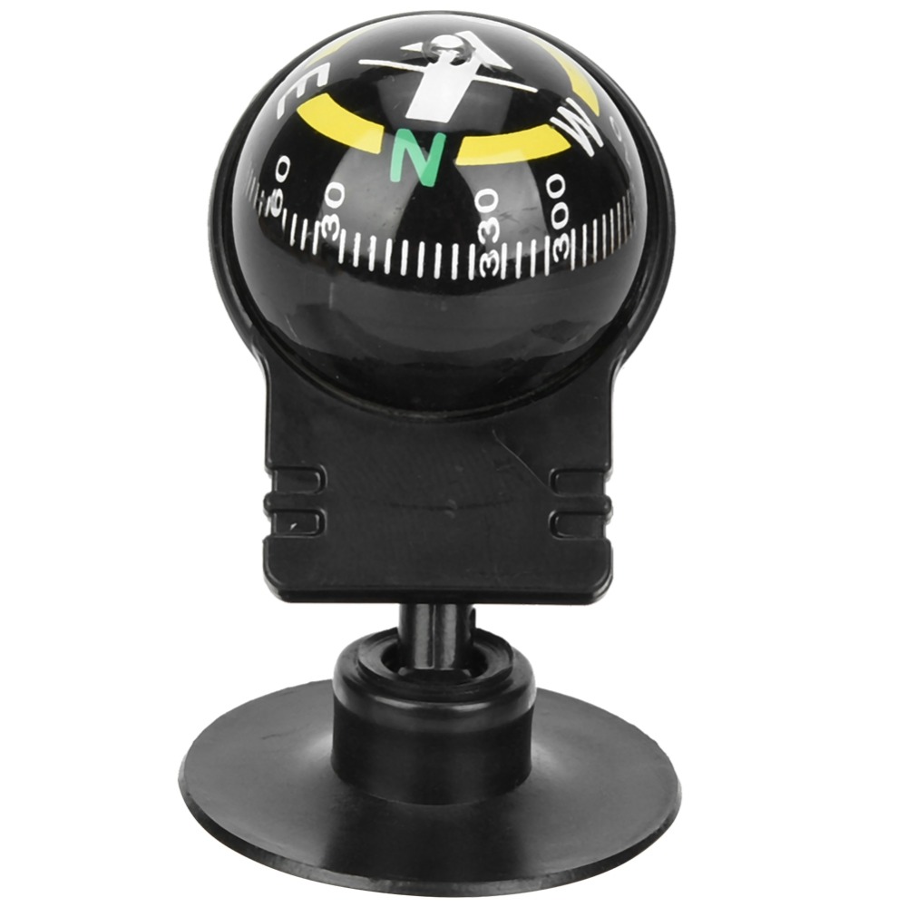Durable Suction Cup Car Compass Adjustable Navigation Guide Ball for Car Dashboard