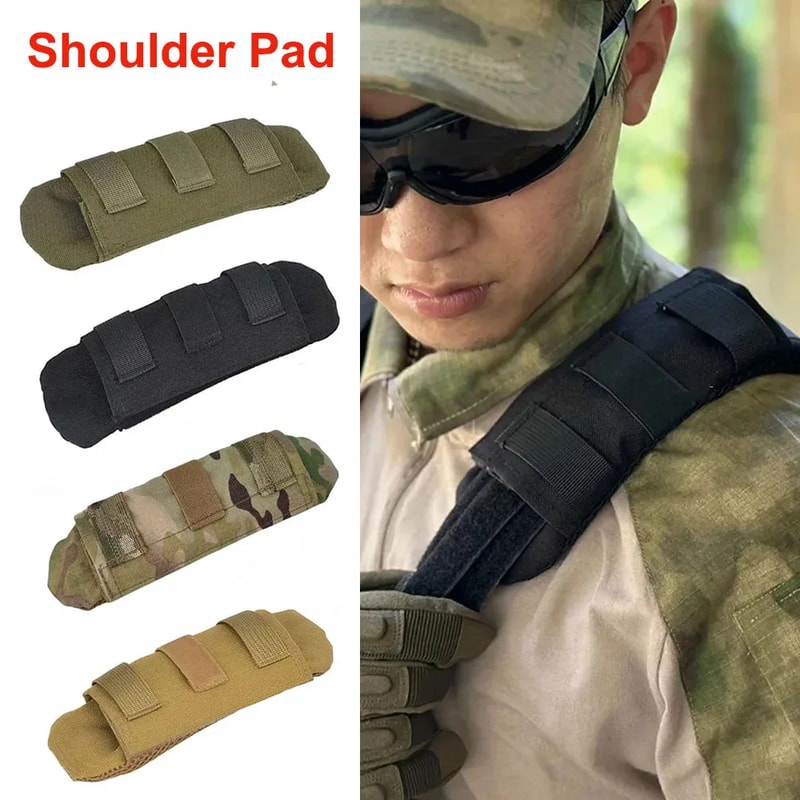 Tactical Molle Vest Shoulder Strap Pad Nylon Mesh Comfort Cushion for Hiking Backpacks