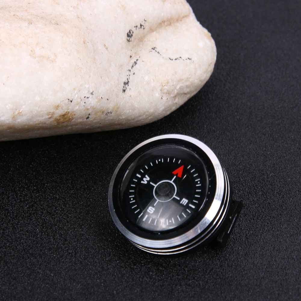 Mini Portable Compass Aluminum Alloy Wristwatch Type Pocket Compass Practical Detachable Survival Tool for Climbing