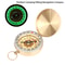 Portable Brass Compass for Camping & Hiking Golden Navigation Pocket Compass